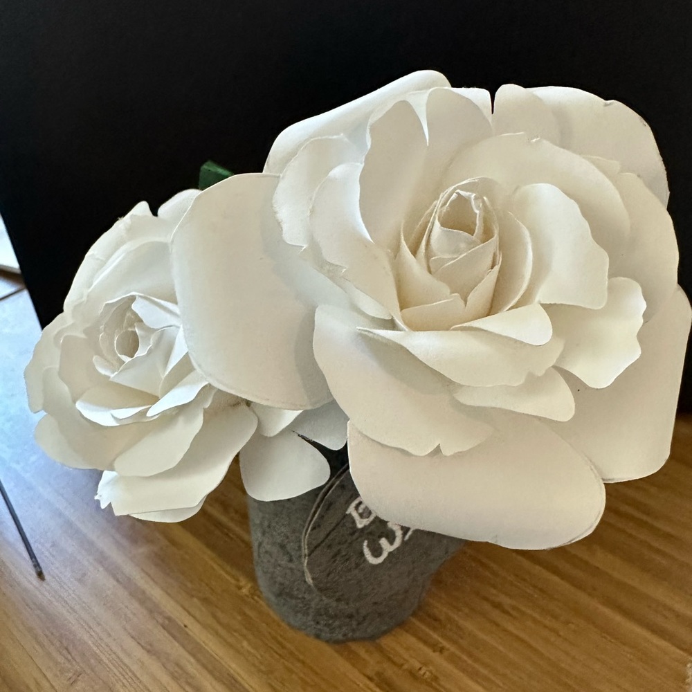 Paper white roses